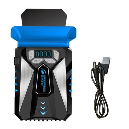 Ice Troll Portable Laptop Cooling Fan with Speed Adjustment - black portable cooling pad with USB cable and digital display for gaming laptops