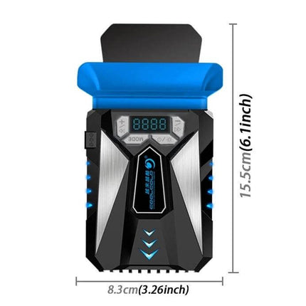 Ice Troll Portable Laptop Cooling Fan with Speed Adjustment - compact under-laptop fan with digital display and automatic speed control