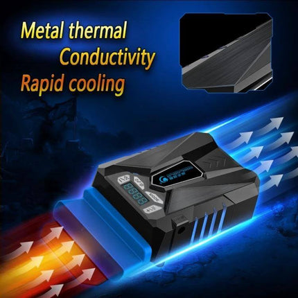Ice Troll Portable Laptop Cooling Fan with Speed Adjustment compact metal thermal conductivity design for rapid cooling and automatic speed control