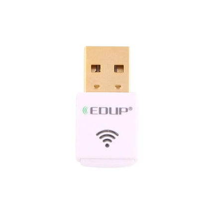EDUP Mini Dual-Band Wireless USB Adapter for Laptops and PCs white compact USB WiFi dongle plug-and-play for improved 2.4GHz and 5.8GHz connectivity
