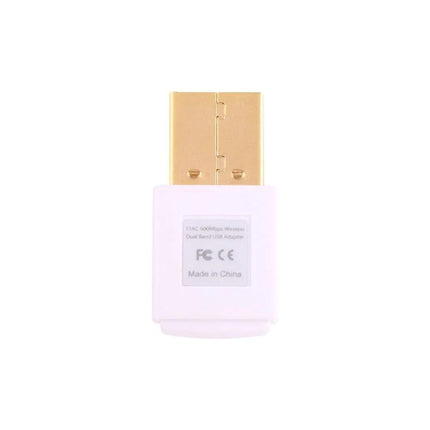 EDUP Mini Dual-Band Wireless USB Adapter for Laptops and PCs compact white gold USB WiFi dongle for improved 2.4GHz and 5.8GHz connectivity