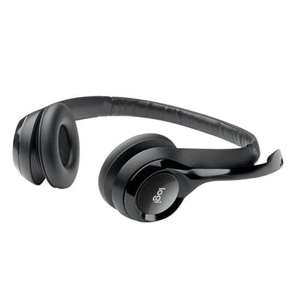 Logitech Wired Headset With Noise Cancelling Mic For Calls USB-A wired headset with padded earcups for clear voice pickup and reduced background noise