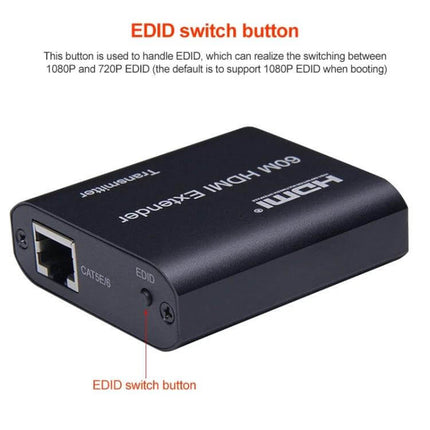BOWU HDMI Extender for Network Cable Connections up to 60 Meters slim metal-shell transmitter with EDID switch and RJ45 port