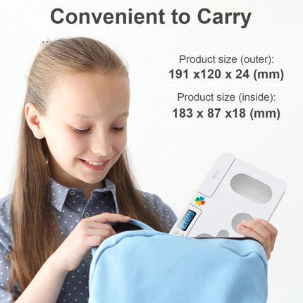 Self-Discipline Smart Phone Lock Timing Box in White showing a student placing phone lock into backpack, timer visible, compact and portable