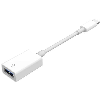USB-C Adapter for Connecting Devices to Phones Daily - white USB-C to USB-A OTG adapter for keyboards, mice, and USB drives, plug-and-play