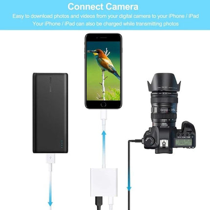 Adapter for Connecting USB Devices to Your Phone on the Go — 8-pin camera-to-phone plug-and-play transfer cable