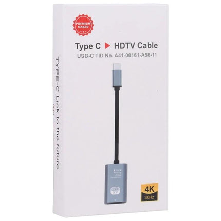 USB-C Adapter for Connecting Devices to HDTV in Daily Use - Type C to HDTV 4K 30Hz cable for mirroring phone or tablet during family events and presentations