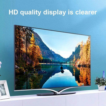 USB 3.0 and USB-C to HDMI Adapter Cable for Video Connections showing TV streaming high-definition landscape display