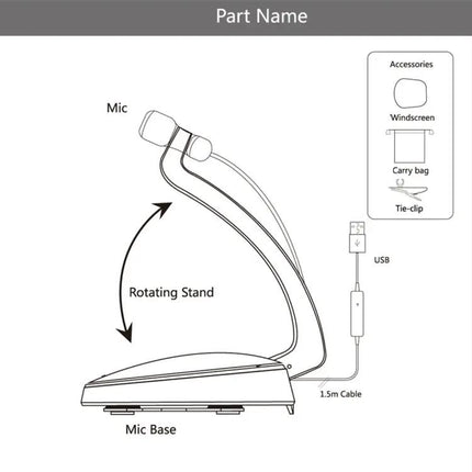 Condenser Microphone For Streaming And Singing On PC And Mac