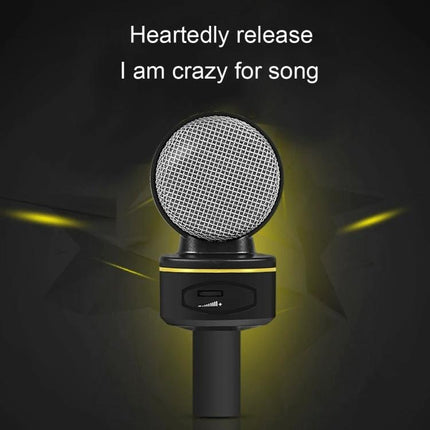 Mic for Daily Video Calls and Live Broadcasts at Home - compact condenser microphone with metal grille for clear voice and reduced background noise