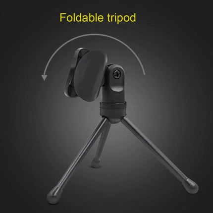 Mic for Daily Video Calls and Live Broadcasts at Home - compact foldable tripod stand for condenser microphone, adjustable angle for clear home streaming audio