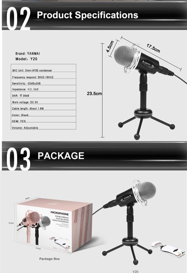 High-Quality Condenser Microphone for Live Streaming and Online Communication