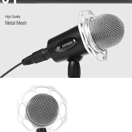 Microphone for Everyday Online Chats and Home Recording - condenser mic with metal mesh, pop filter and stand for clear Zoom, Teams and casual streaming audio