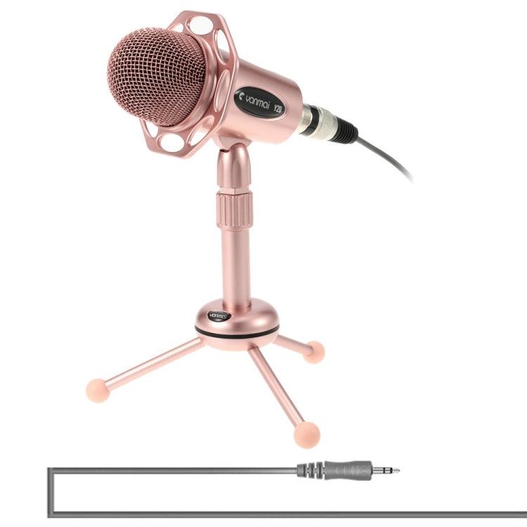 High-Quality Condenser Microphone for Live Streaming and Online Communication Rose Gold