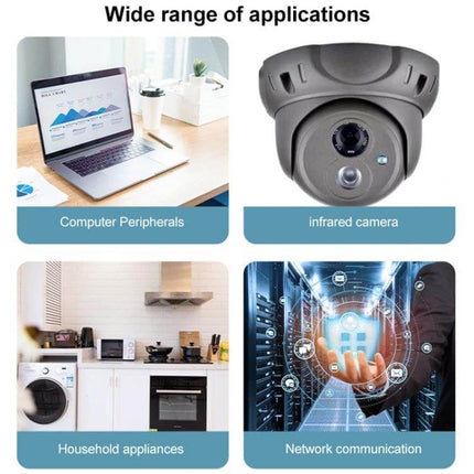 Short 4 Pin DIN to DC Power Adapter Cable, 15cm Length connecting computer peripherals, infrared camera, household appliances and network communication