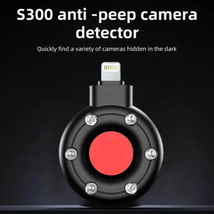 Portable Infrared Scanner for Detecting Hidden Cameras in Hotels - compact 8-pin anti-peep camera detector with LED ring for hotel room scans