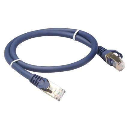 CAT8 Flat Ethernet Cable for Home Network Connections, 0.5 Meters - blue flat short Ethernet patch cable for tight spaces