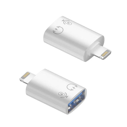 OTG Adapter for Everyday File Transfers on Trips and at Home - compact aluminum Lightning-to-USB OTG adapter for phones and tablets