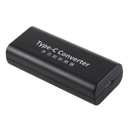 USB-C to DC Power Adapter with 30cm Cable for Charging Devices — compact black Type-C converter for laptops and tablets, 30cm cable