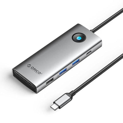 Orico 8-in-1 USB-C Docking Station for Versatile Connectivity compact hub with HDMI, Ethernet and multiple USB ports