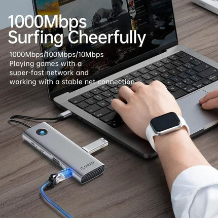 Orico 8-in-1 USB-C Docking Station for Versatile Connectivity