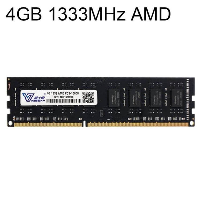 Vaseky 4GB DDR3 Desktop RAM Module for Computers black DDR3 1333MHz memory stick for older desktops