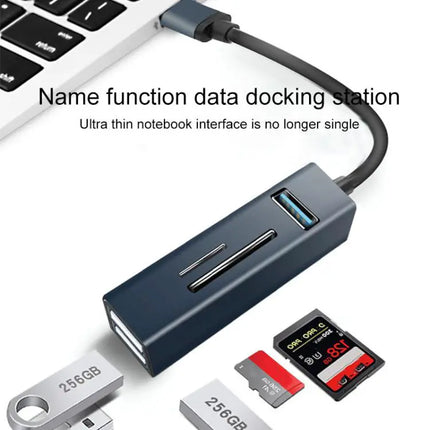 Multi-Functional USB 3.0 Hub for Connecting Peripherals and Memory Cards