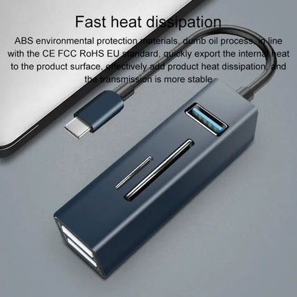 Multi-Functional USB 3.0 Hub for Connecting Peripherals and Memory Cards