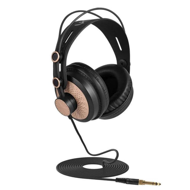 Yanmai Over-Ear Headphones Black Gold With Comfortable Padded Headband black gold closed-back 50mm driver