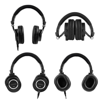 Yanmai Studio Monitoring Headphones With Comfortable Fit black closed-back 50mm drivers professional monitoring image