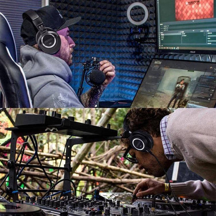 Yanmai Studio Monitoring Headphones With Comfortable Fit over-ear closed-back 50mm drivers for tracking, mixing, broadcasting