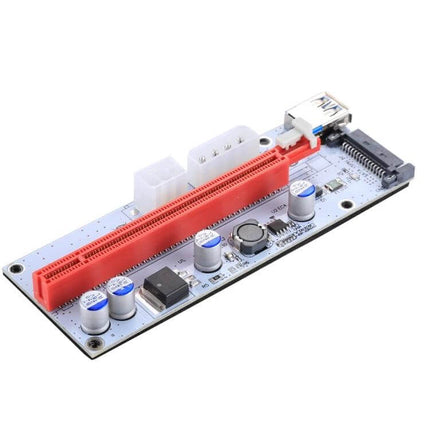 PCI-E 1x to 16x Extension Card with 60cm USB Cable in Red, red PCIe riser for GPU mining and cable routing