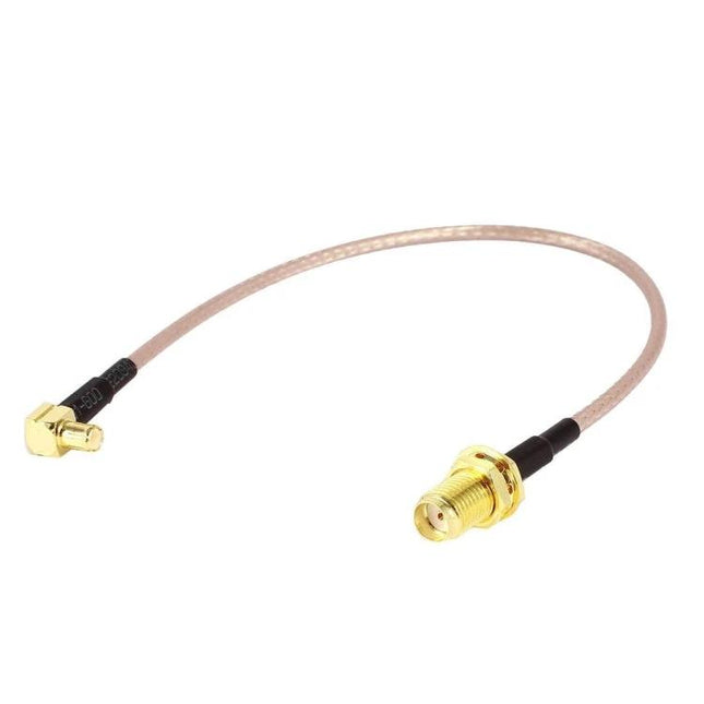 15cm Right Angle SMA to MCX Coaxial Cable for Wi-Fi Antennas—right-angle SMA to MCX pigtail cable for compact router and antenna installations