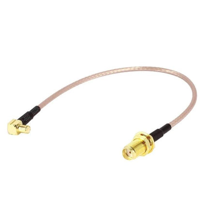 15cm Right Angle SMA to MCX Coaxial Cable for Wi-Fi Antennas - right-angle SMA to MCX 15cm cable for compact Wi‑Fi antenna connections