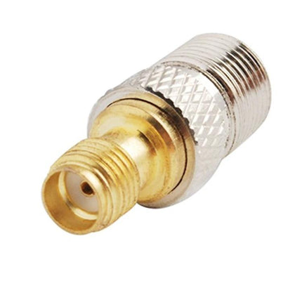 SMA Female to F Female Adapter for Antenna Cable Connections, gold-plated SMA female to F female coax adapter for routers and TV antennas