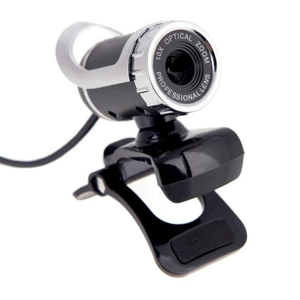 Versatile USB Webcam for Video Calls with 360-Degree Rotation and Microphone mounted on clip, built-in mic, 360° rotation for clear meetings