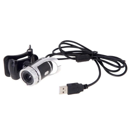 Versatile USB Webcam for Video Calls with 360-Degree Rotation and Microphone - USB plug, clip mount, 360° rotation, built-in mic, 640x480