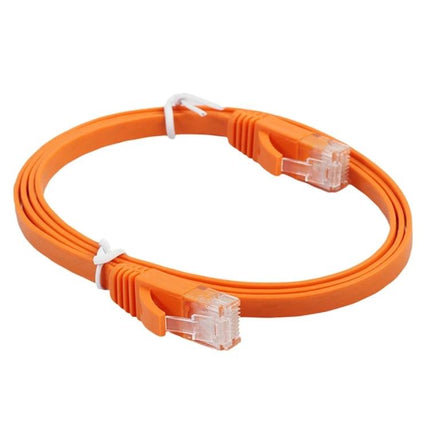 1 Meter CAT6 Flat Ethernet Cable for Network Connections orange flat cable for tight spaces 1000Mbps copper wiring