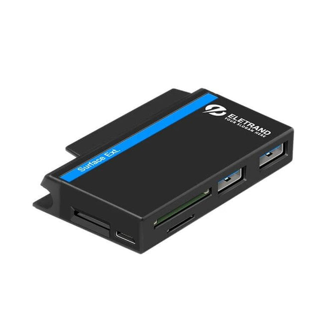 Rocketek USB Hub for Microsoft Surface Go with Card Slots — slim multiport hub with USB and memory card slots for Surface Go