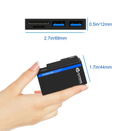 Rocketek USB Hub for Microsoft Surface Go with Card Slots