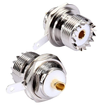 UHF Female to KY Connector for Antenna and Cable Links – metal panel-mount adapter for radio and antenna cable connections