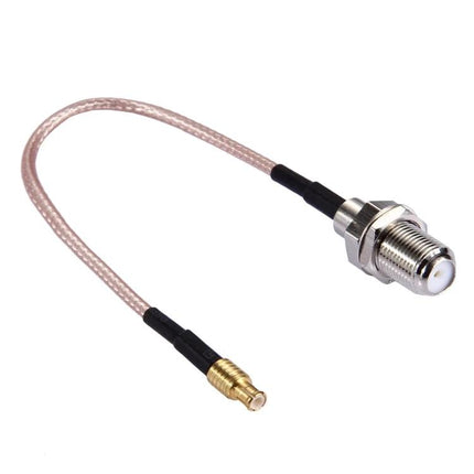 15cm RG316 MCX to F Female Cable for Antennas and Wi-Fi - short RG316 pigtail with MCX male to F female connector for router and antenna connections