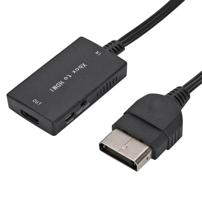 Digital HDMI Converter for Xbox to Modern TV Connections showing black adapter box and Xbox connector for 720p/1080p HDMI output
