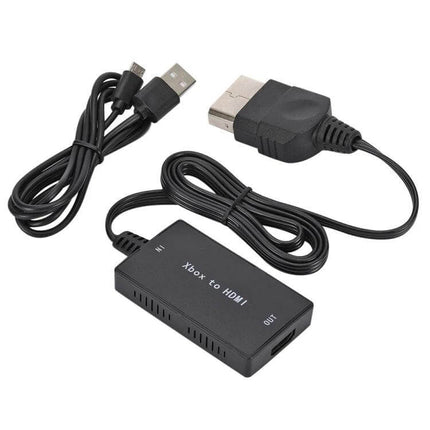 Digital HDMI Converter for Xbox to Modern TV Connections - black Xbox to HDMI adapter with USB power cable, supports 720p/1080p output