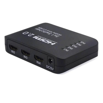 HDMI Switch for Connecting Multiple 4K Video Sources at Home - 5-input HDMI 2.0 selector box for TVs, gaming consoles and streaming players