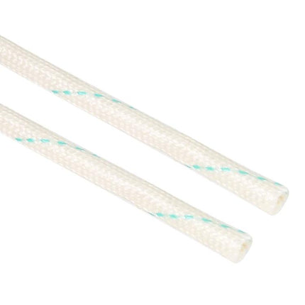 High-Voltage Insulating Pipe for Electrical Wiring, 3mm x 90cm — white braided insulating pipe for protecting motor and appliance wiring