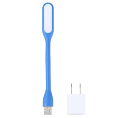 Lámpara de lectura flexible con interfaz USB de 6 LED y adaptador de corriente estadounidense