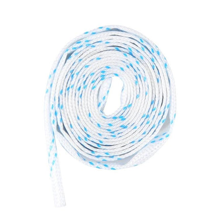 2mm High-Voltage Insulating Pipe for Electrical Wiring Protection wrapped white-blue braided sleeve shown coiled for wire insulation and mechanical shielding
