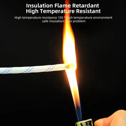 Alt Tag: 2mm High-Voltage Insulating Pipe for Electrical Wiring Protection shown resisting flame in high-temperature insulation test