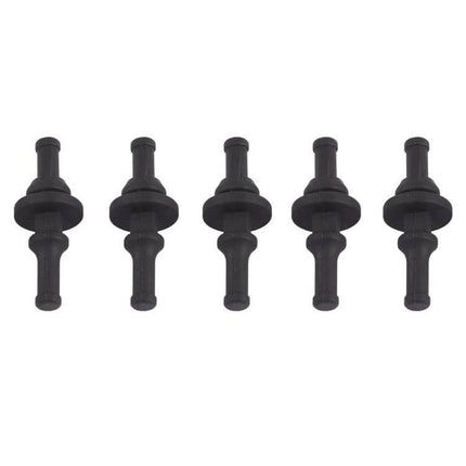20-Pack Silicone Anti-Vibration Screws for Computer Fans, 29.9mm - black silicone fan vibration dampeners shown in lineup